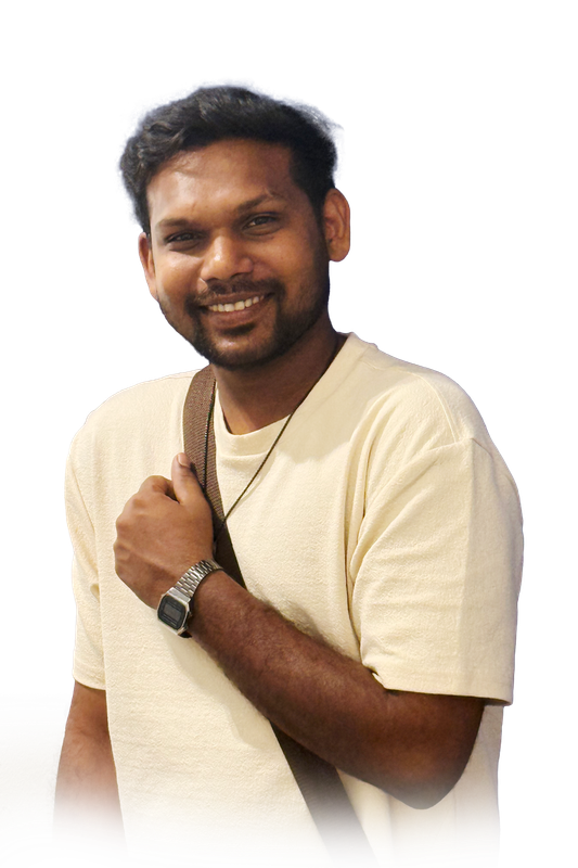 Portrait of Aadhavan M R, product designer
